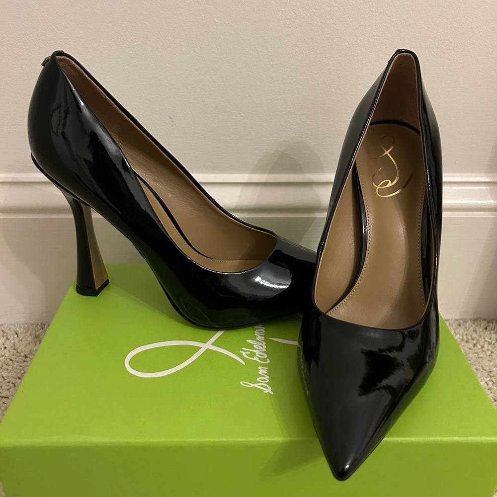 Sam Edelman Glossy Black Heels